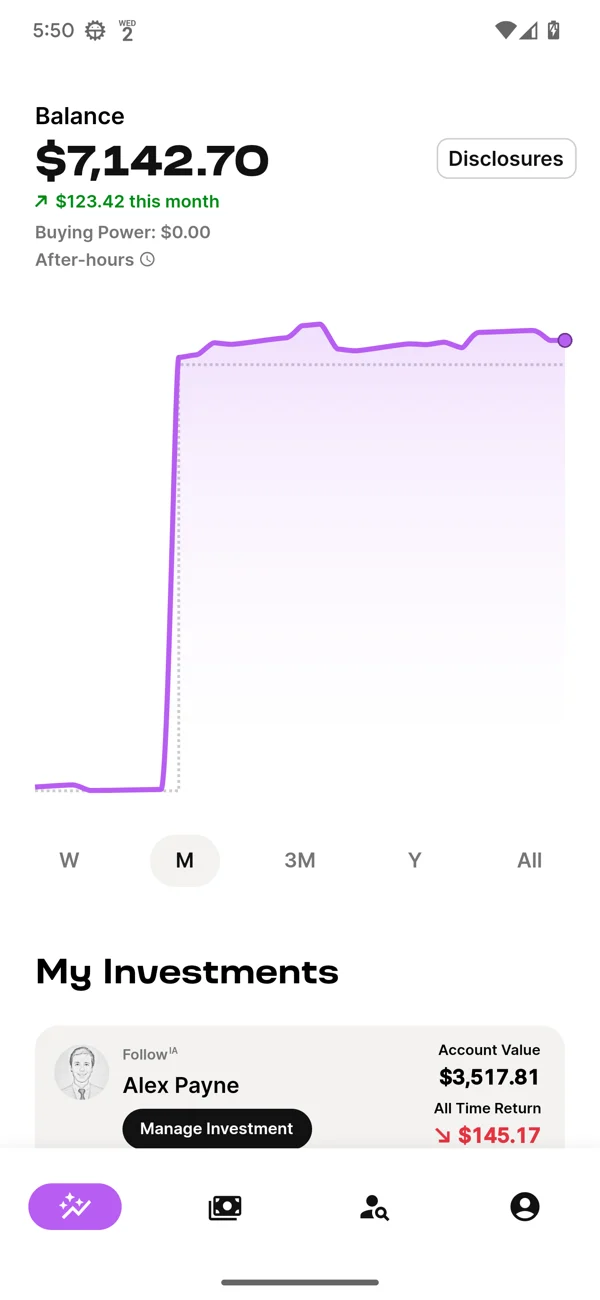 Follow Invest — application screenshot 1