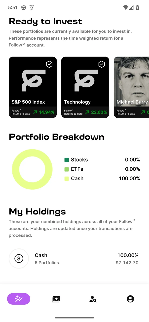 Follow Invest — application screenshot 3